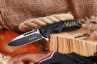 Нож тактический, складной нож карманный для рыблки, охоты, Bounce PNO-7234, черный - изображение 1