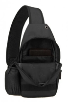 Армійська сумка рюкзак з портом USB Захисник 129-B чорний - зображення 3