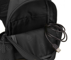 Армейская сумка рюкзак с USB портом Защитник 129-B черный - изображение 6