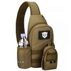 Армійська сумка рюкзак з портом USB Захисник 129 хакі - зображення 7