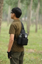 Армійський рюкзак однолямковий Захисник 127-B чорний - зображення 9