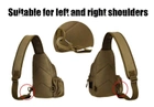 Армійська нагрудна сумка рюкзак з портом USB Захисник 128 хакі - зображення 3