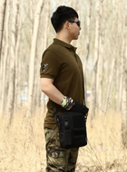 Армейская наплечная сумка Защитник 135-B черная - изображение 10
