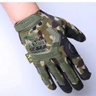 Перчатки тактические военные-армейские сенсорные M-PACT с защитой костяшек кулака дышащие, боевые M Мультикам MPTM72008 - изображение 1