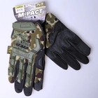 Перчатки тактические военные-армейские сенсорные M-PACT с защитой костяшек кулака дышащие, боевые M Мультикам MPTM72008 - изображение 2