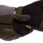 Перчатки тактические военные-армейские сенсорные M-PACT с защитой костяшек кулака дышащие, боевые L Оливковый MPTZ72008 - изображение 6