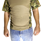 Тактическая футболка с коротким рукавом Lesko A424 Camouflage XXL потоотводящая армейская камуфляжная - изображение 6