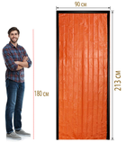 Спасательный спальный термомешок 213х90 см Оранжевый (n-779) - изображение 4