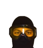 Окуляри тактичні захисні на гумці з жовтими лінзами з поліпропілену, колір чорний - зображення 5