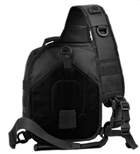 Сумка тактична рюкзак через плече Kronos D14 800D Чорна (gr_010108) - зображення 4