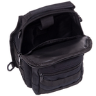 Прочная тактическая сумка рюкзак через плечо военная однолямочная для охоты рыбалки SILVER KNIGHT для мелочей черная АН098 - изображение 8