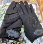 Тактические перчатки стрелковые с защитой пальцев Reis черные размер M - изображение 2
