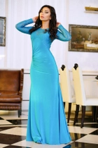 Платье Luzana Дженифер вечернее длинное макси 44-46 голубое - изображение 1