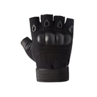 Перчатки без пальцев Combat размер М (военные, штурмовые, походные, армейские, защитные, охотничьи) Оригинал Черный - изображение 2