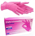Перчатки нитриловые M розовые Ampri STYLE GRENADINE неопудренные 100 шт - изображение 4