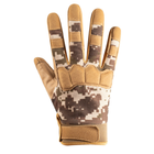 Перчатки тактические военные-армейские CAMO с защитой костяшек кулака дышащие, боевые L Песочный CM03698-1 - изображение 5