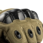 Перчатки тактические военные-армейские сенсорные CAMO с защитой костяшек кулака дышащие, боевые XL Оливковый CMZ909-2 - изображение 8