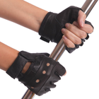 Тактические перчатки без пальцев кожаные MATSA SPORT WorkOut BC-0004 L - изображение 4