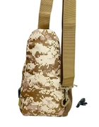Сумка тактична плечова колір бежевий камуфляж #А1-108 (24*17*9см) + вбудований шнур USB - зображення 5