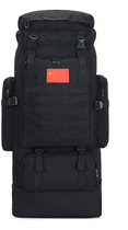 Тактический туристический городской рюкзак с системой M.O.L.L.E раздвижной на 70л- 85л TacticBag Черный - изображение 1