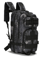 Тактический штурмовой военный городской рюкзак ForTactic на 23-25литров Черный питон - изображение 1