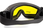 Тактичні окуляри-маска з діоптричною вставкою у комплекті Global Vision Ballistech-2.75 amber жовтий - зображення 7