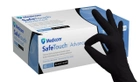 Перчатки нитриловые текстурированные без пудры нестерильные SafeTouch® Advanced™Black (50 пар/упаковка), размер L - изображение 1