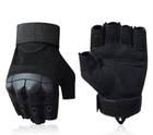 Перчатки тактические штурмовые (велоперчатки, мотоперчатки) TG-04 беспалые Black р.L - изображение 3