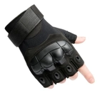 Перчатки тактические штурмовые (велоперчатки, мотоперчатки) TG-04 беспалые Black р.L - изображение 4