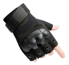 Перчатки тактические штурмовые (велоперчатки, мотоперчатки) TG-04 беспалые Black р.M - изображение 4