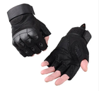 Перчатки тактические штурмовые (велоперчатки, мотоперчатки) TG-04 беспалые Black р.L - изображение 7