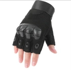 Перчатки тактические штурмовые (велоперчатки, мотоперчатки) TG-04 беспалые Black р.M - изображение 6