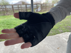 Тактические беспалые перчатки черные - зображення 5