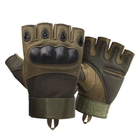 Тактичні рукавички безпалі COMBAT, розмір L, колір хакі - зображення 6