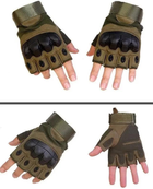 Тактические безпалые перчатки COMBAT, перчатки штурмовые, размер XL, цвет хаки - изображение 1