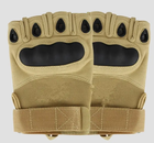 Тактические безпалые перчатки COMBAT, размер L, цвет песок - изображение 3