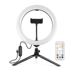 Кільцева USB LED лампа Puluz PKT3082B 10" + настільний штатив