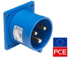 Вилка вбудована PCE 623-6 IP44 2P+PE 32A 230V пряма (силова)