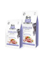 Сухой корм для кошек Brit Care Cat GF Sterilized Weight Control для стерилизованных и с избыточным весом с уткой и индейкой