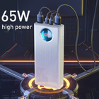 Павербанк 30000 mah 65W 6A Baseus PowerBank з швидким заряджанням портативний акумулятор зовнішній акумулятор з технологією QC3.0 PD3.0 кабель Type-C to Type-C 100W 20V White