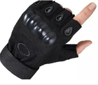 Военные перчатки без пальцев размер XL (штурмовые, походные, армейские, защитные, охотничьи) Черные - изображение 3