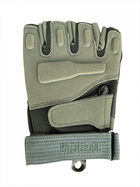 Тактические перчатки с открытыми пальцами военные перчатки цвет олива размер XL 1 пара - изображение 5