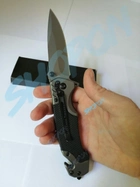 Нож тактический, складной нож карманный, ніж тактичний, для рыблки, охоты, Bounce HL-7315, черный - изображение 6