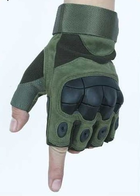 Перчатки тактические без пальцев (705156378) Зеленый M - изображение 3
