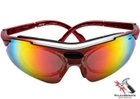 Спортивные защитные очки со сменными линзами с диоптриями AVK Veloce red тактические - изображение 3
