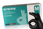 Перчатки нитровиниловые M черные Nitritek неопудренные 100 шт - изображение 6