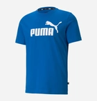 Футболка длинная мужская Puma ESS Logo Tee 58666658 XXL Синяя (4063697403550) - изображение 4