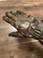 Військові тактичні рукавиці шкіряні камуфляж 9 Великобританія - изображение 3