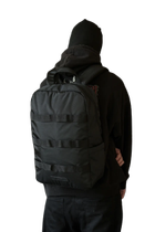 Рюкзак мужской тактический объем 18 литров, с отделом для ноутбука до 15,6", тактичний рюкзак, Bounce ar. HY-0467, черный - изображение 1