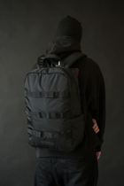 Рюкзак мужской тактический объем 18 литров, с отделом для ноутбука до 15,6", тактичний рюкзак, Bounce ar. HY-0467, черный - изображение 3